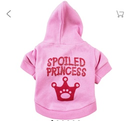 Hooded Dog Shirt Spoiled Princess (Extra Large)
