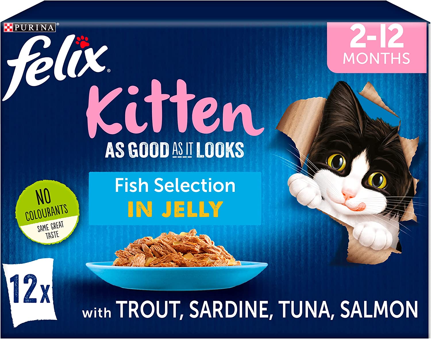 Felix Kitten Good as it looks Fish Selection in Jelly (12x100g)