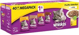 Whiskas 1+ Wet Pouch Poultry Selection (40 Pouches) 