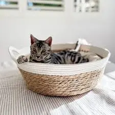 Cat Raffia Mat Bed