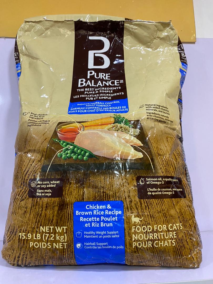 Pure Balance Cat dry food Indoor Hairball Control Adult formula 7.2kg