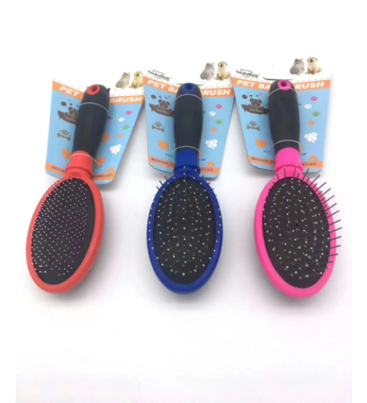 Ruby Bear Double Sided Pet brush