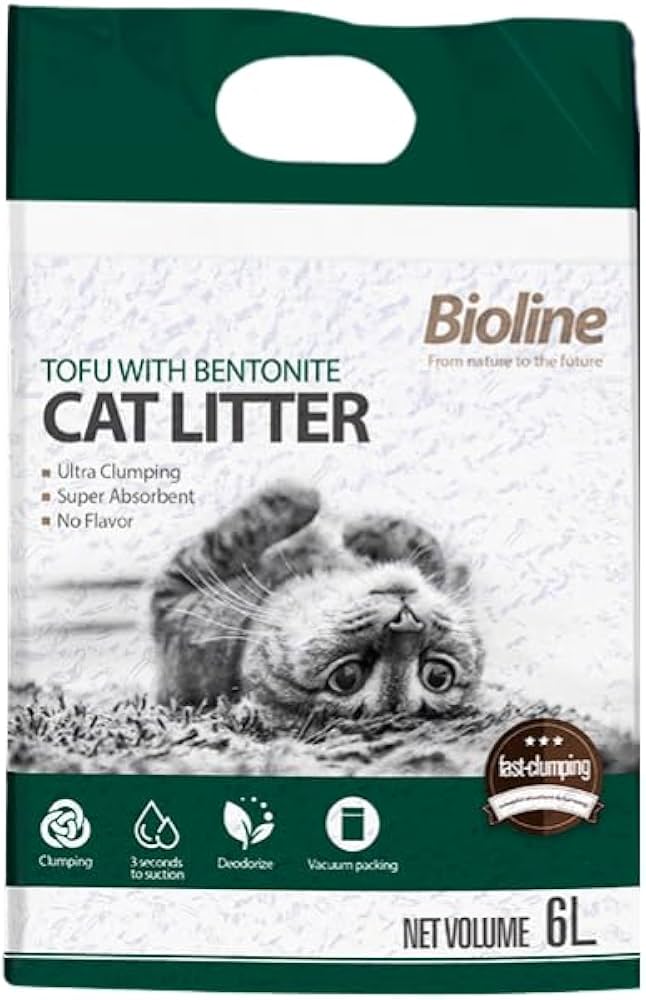 Bioline Tofu Cat litter with Bentonite (6Ltr / 2.5kg)
