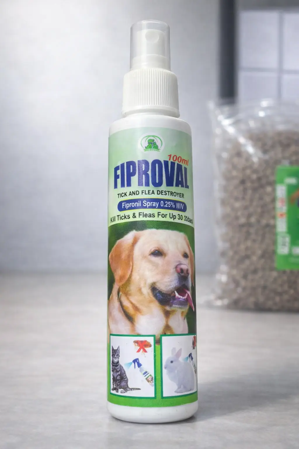 Fiproval Tick & Flea for Spray Dogs and Cats (100ml) - MERIVAL 
