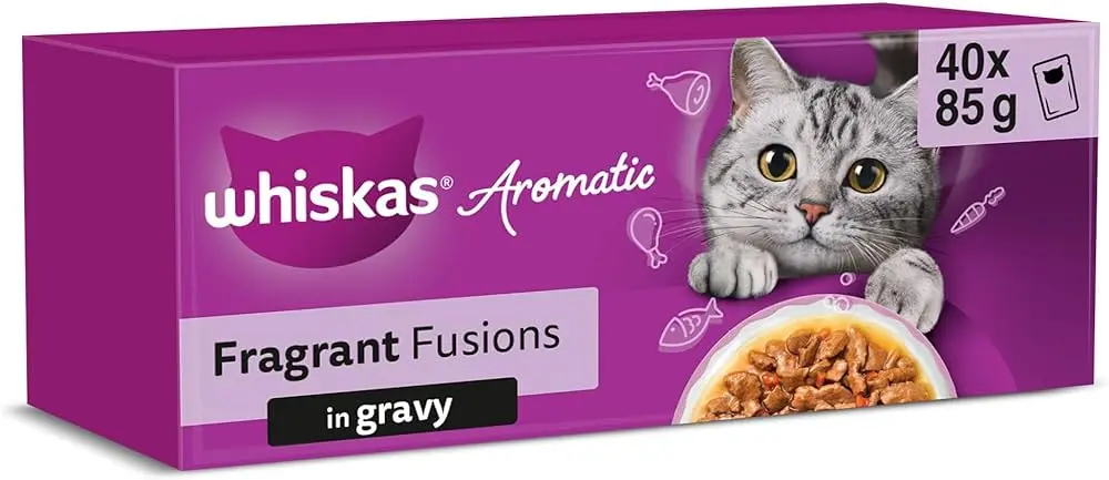 Whiskas Adult Aromatic Fragrant Fusion Selection in Gravy (40 pouches)
