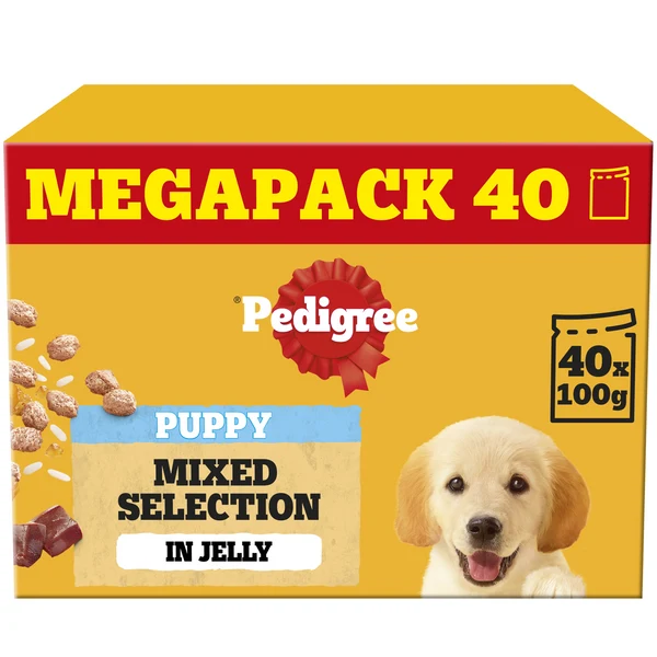 Pedigree Puppy Pouches Mixed Selection in Jelly 40x100g